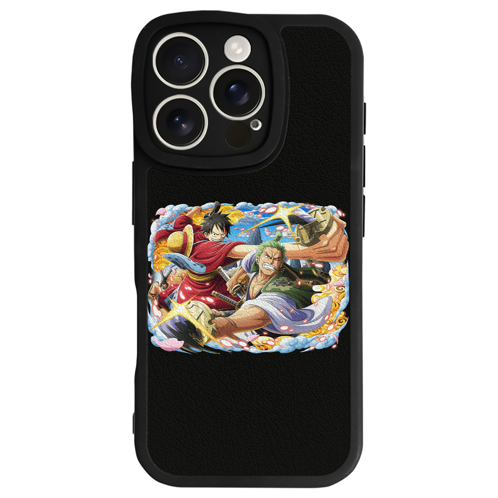 （画像用） ワンピース モンキー・D・ルフィ ONE PIECE Monkey D. Luffy 【iPhone 16シリーズ対応】シリコンスマホケース（レザー調） 材質：シリコン
